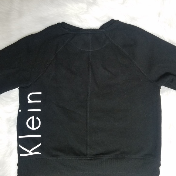 Calvin Klein Logo Sweater Performace Crop Top Med - Picture 2 of 4